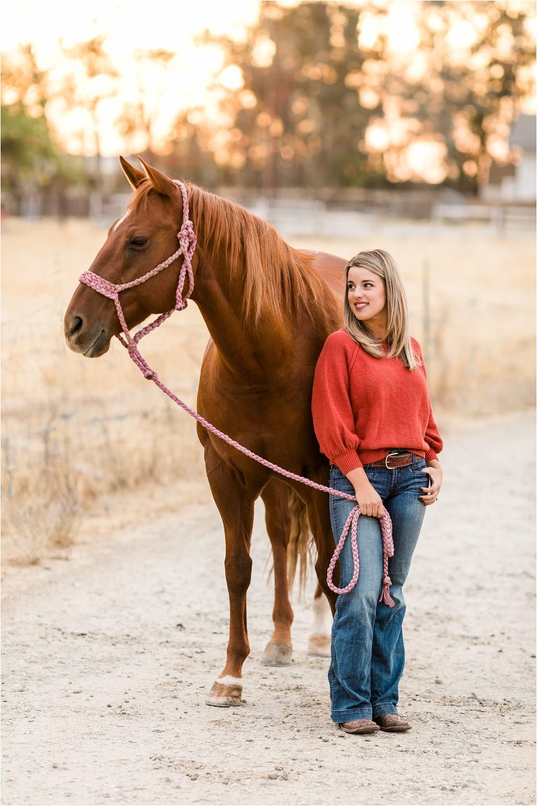 woman smiling with horse by California Equine Photographer Elizabeth Hay Photography