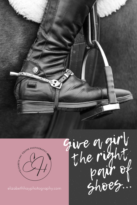 English rider boot in stirrup graphic  for Elizabeth Hay Photography on Pinterest