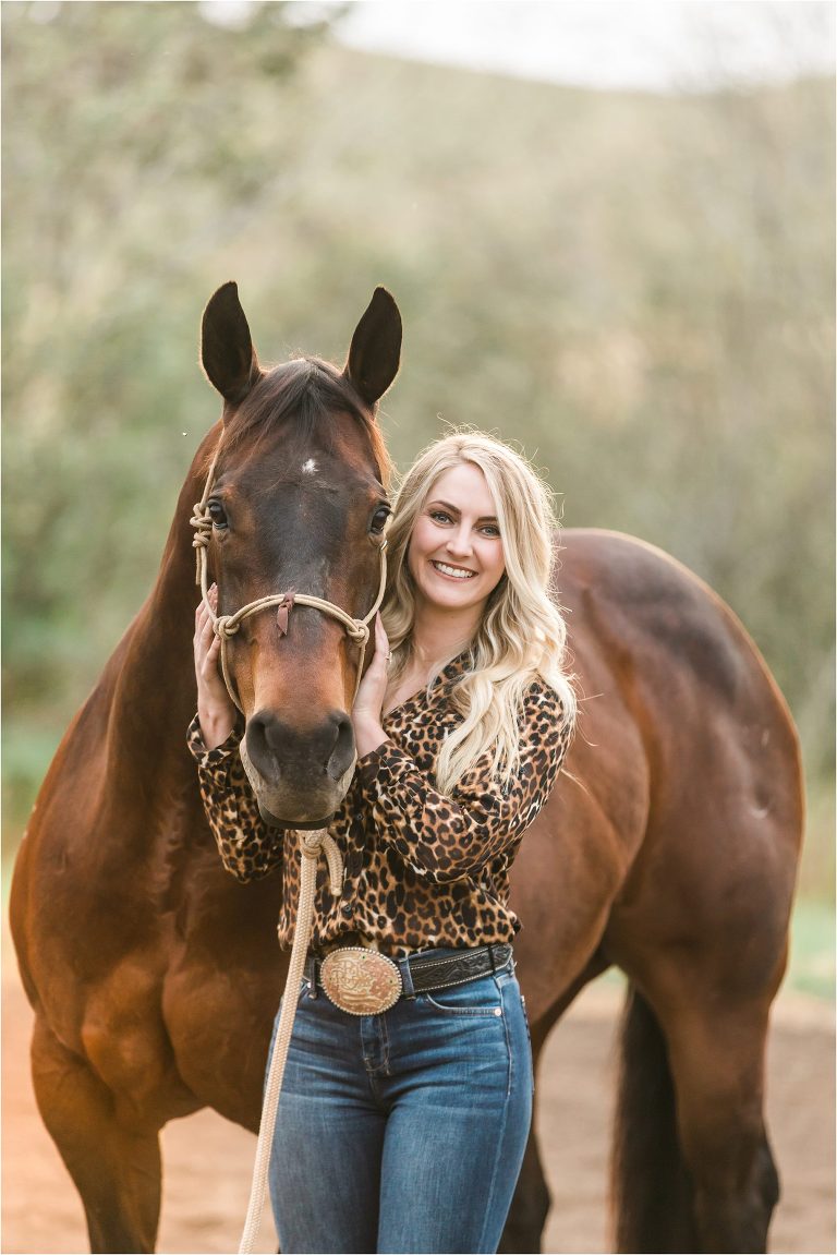 Horse and Rider portrait at a Morro Bay Equine Photography session by Elizabeth Hay Photography
