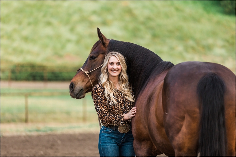 Horse and Rider hugging at a Morro Bay Equine Photography session by Elizabeth Hay Photography