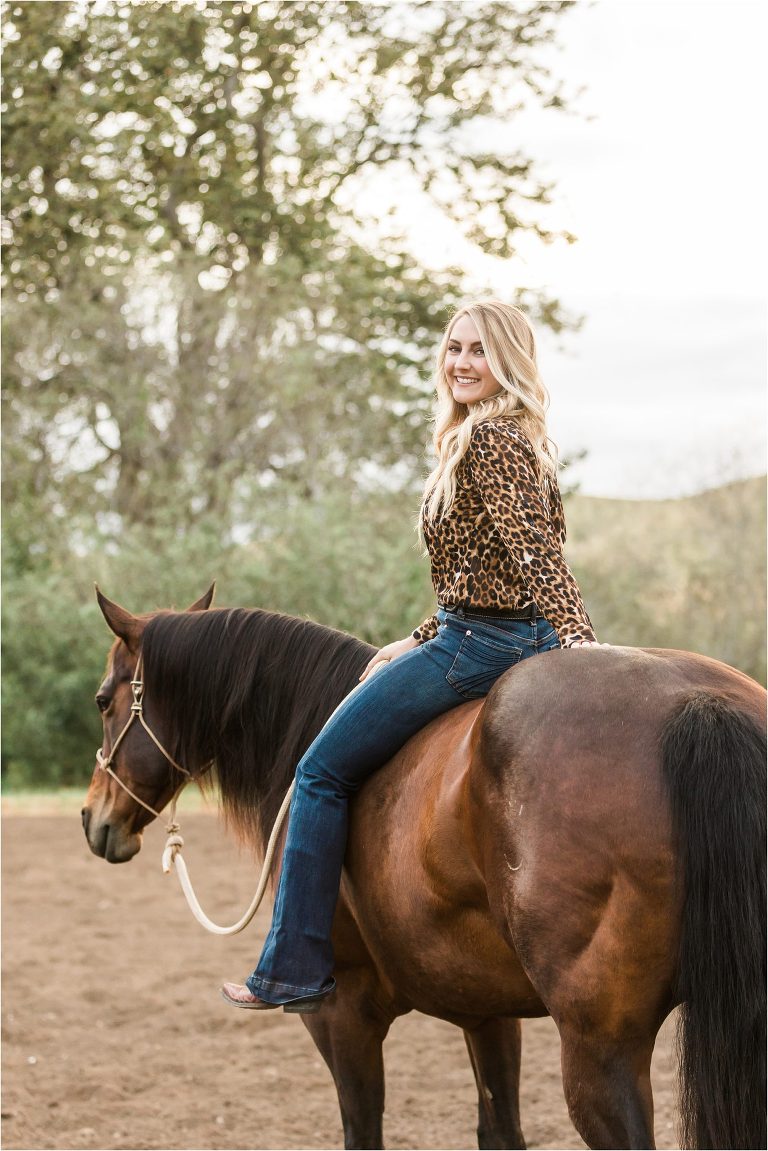 woman riding bay horse by California Equine Photographer Elizabeth Hay Photography