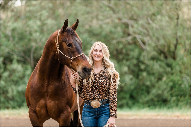 American Quarter Horse gelding and blonde girl by California Equine Photographer Elizabeth Hay Photography
