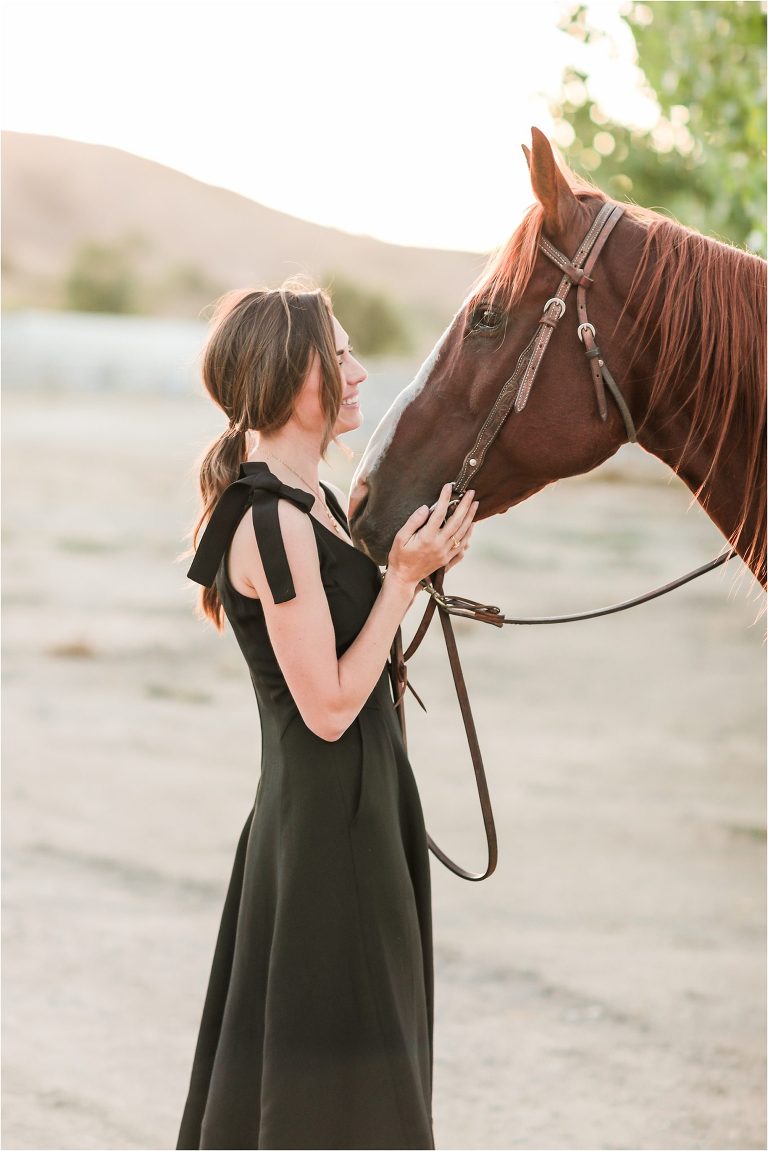 Los Alamos Equine Photography session with girl and sorrel horse photographed by Elizabeth Hay Photography