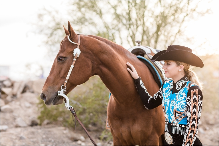 California Equine Photographer image of horse and rider wearing Lindsey James Show Clothing by Elizabeth Hay Photography