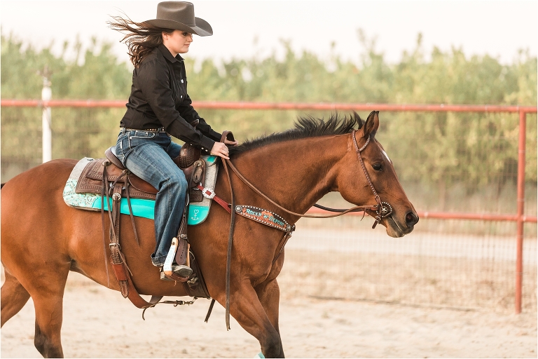 Horse and Rider loping in an arena photographed by California Equine Photographer Elizabeth Hay Photography.