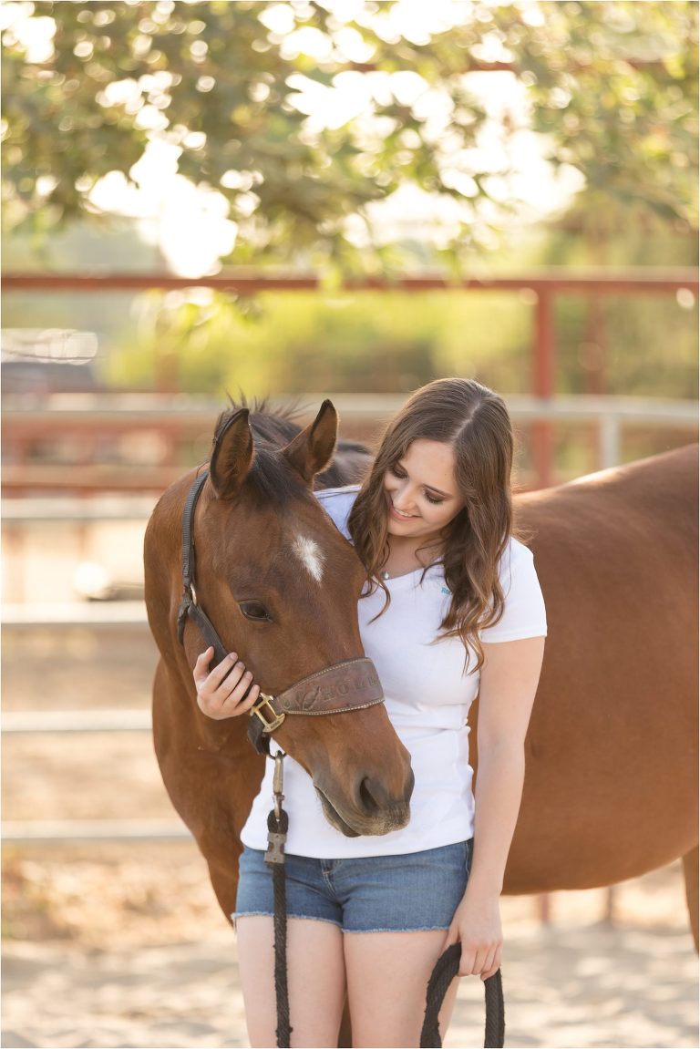 Fresno California Equine Photography Session of girl and her horse by Elizabeth Hay Photography. 