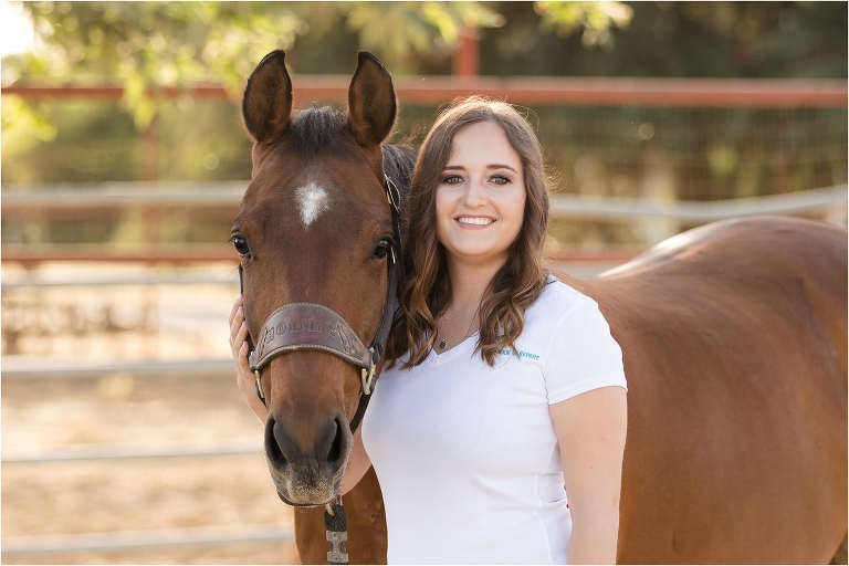 Fresno California Equine Photography Session of woman and her horse by Elizabeth Hay Photography. 
