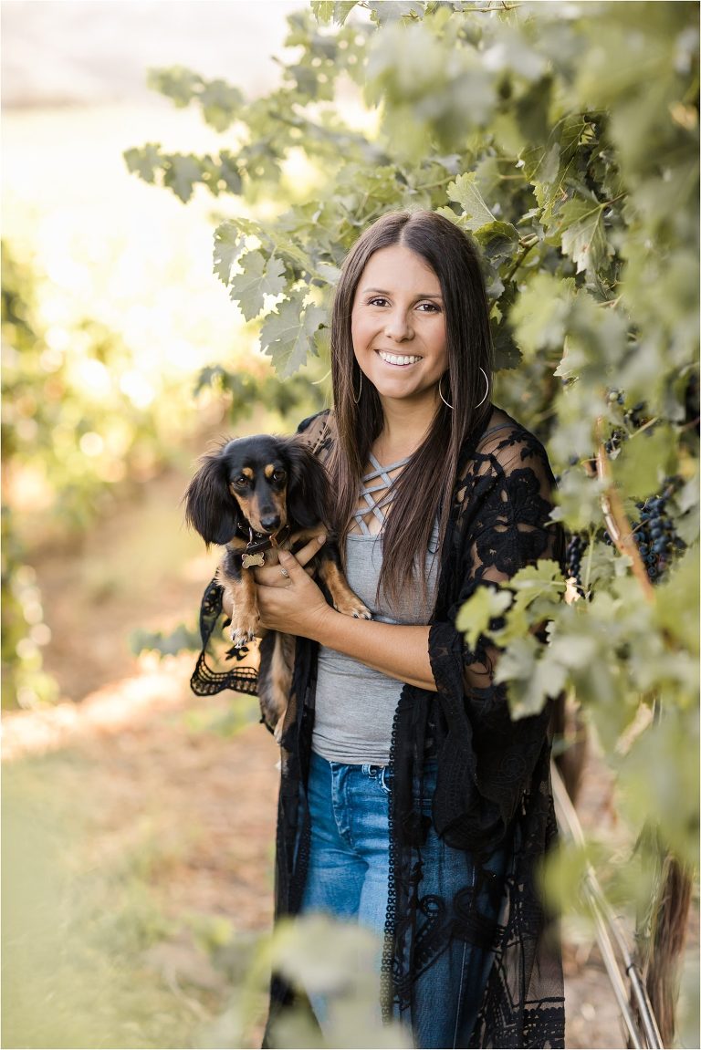Oyster Ridge wedding venue and vineyards senior portrait session with Elizabeth Hay Photography. 