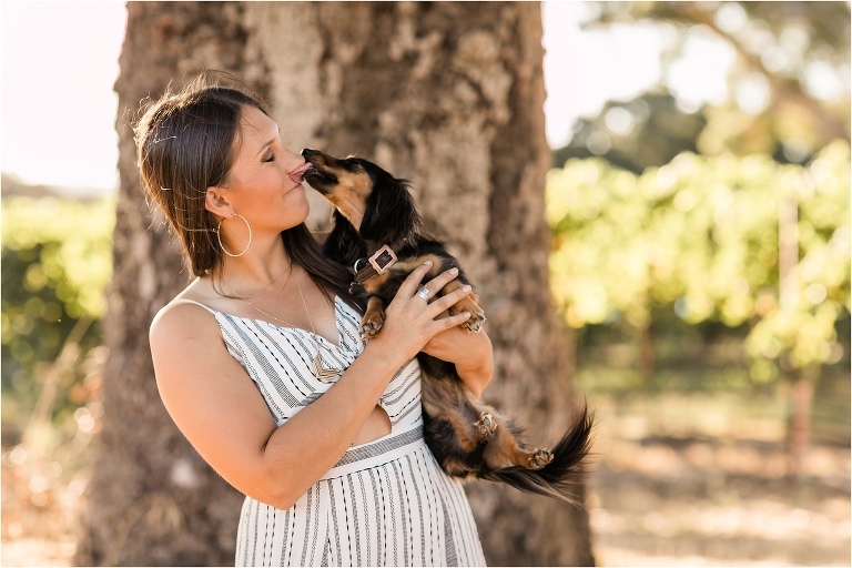 Cal Poly senior and her dog photographed by Elizabeth Hay Photography at Oyster Ridge in Santa Margarita, California. 