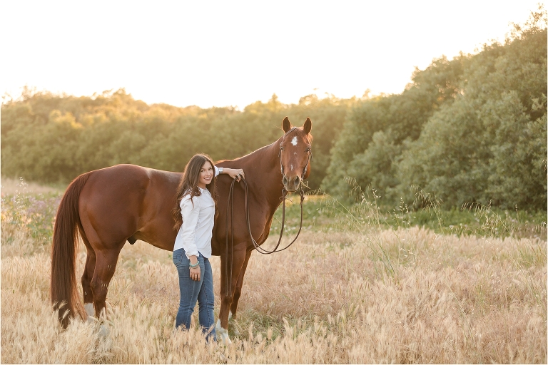 San Luis Obispo Senior photographer session with Cal Poly Student and horse at Morro Bay by Elizabeth Hay Photography