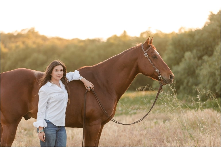 San Luis Obispo Senior photographer session with Cal Poly Student and horse at Morro Bay by Elizabeth Hay Photography