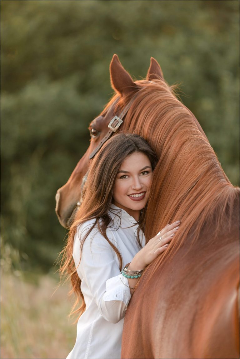San Luis Obispo Senior photographer session with Cal Poly Student and horse by Elizabeth Hay Photography