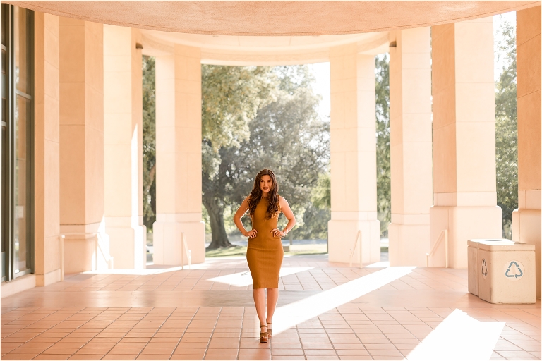 Cal Poly Senior Photography session in the business building rotunda by Elizabeth Hay Photography