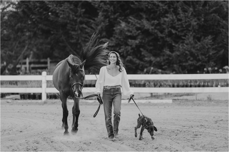 Santa Barbara Equestrian Shoot with girl, horse and dog by Elizabeth Hay Photography