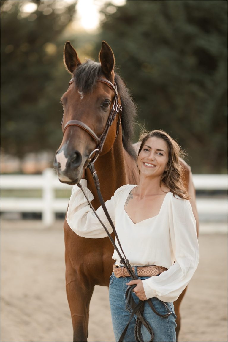 Santa Barbara Equestrian Shoot with girl and bay gelding Elizabeth Hay Photography