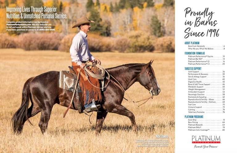 NRCHA trainer Nick Dowers for Platinum Performance photo shoots by Elizabeth Hay Photography