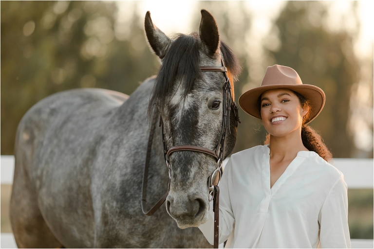Taylor and her grey show jumper gelding Yonder by California Equine Photographer, Elizabeth Hay Photography