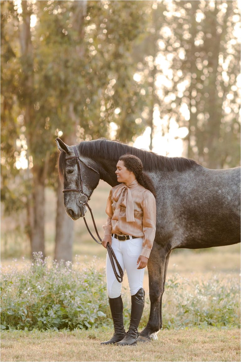 Nipomo high fashion Equestrian Photography session with Taylor and her show jumper Yonder by California Equine Photographer Elizabeth Hay Photography.