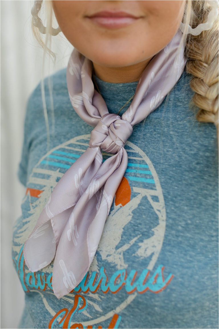 How to tie a wild rag and a lavender wild rag by Elizabeth Hay Photography