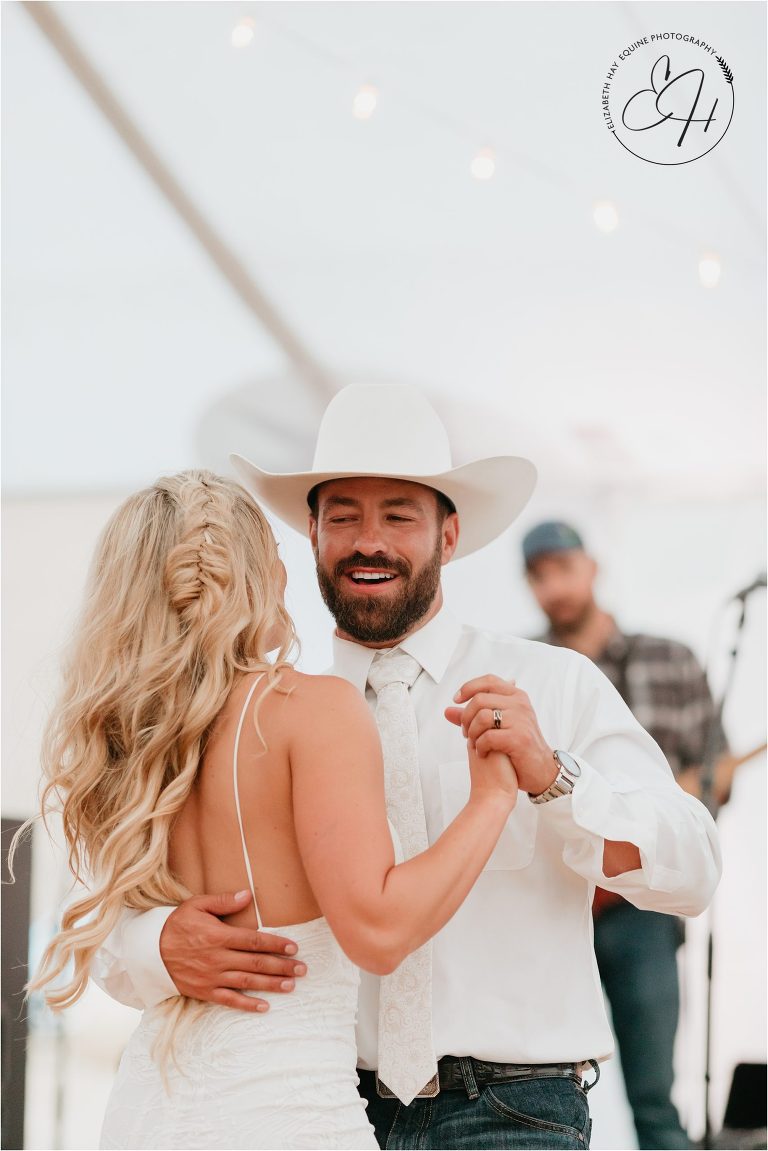 ranch bride and groom by Elizabeth Hay Photography