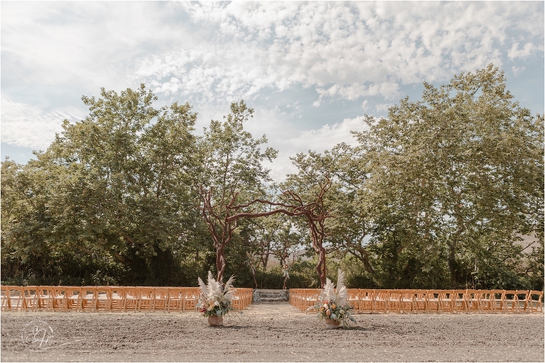 ceremony site for Morro Bay Ranch wedding details by Elizabeth Hay Photography