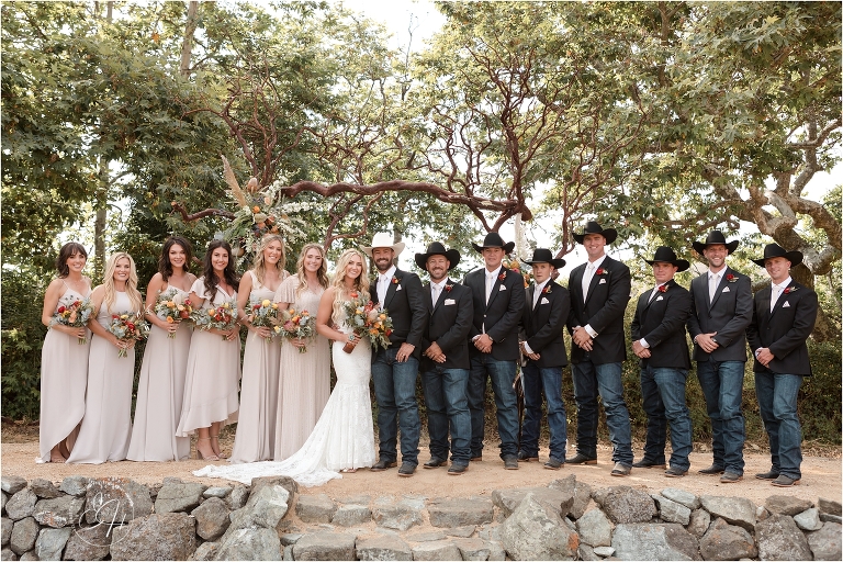 western bridal party by Elizabeth Hay Photography