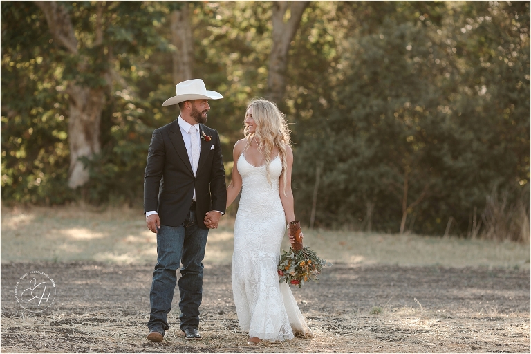 ranch bride and groom by Elizabeth Hay Photography