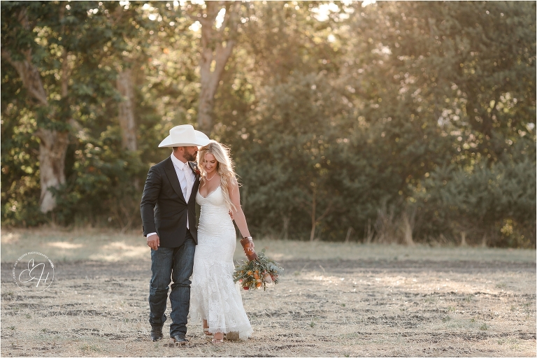 ranch bride and groom by Elizabeth Hay Photography