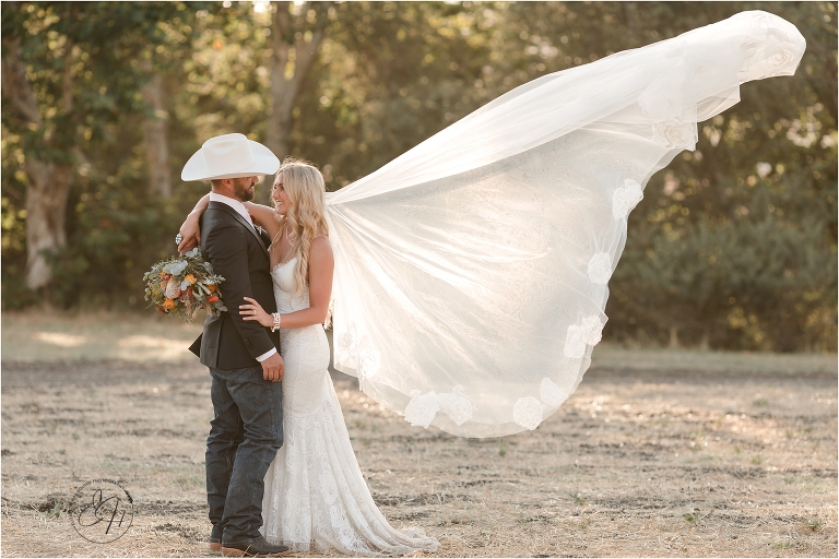 ranch bride and groom by Elizabeth Hay Photography