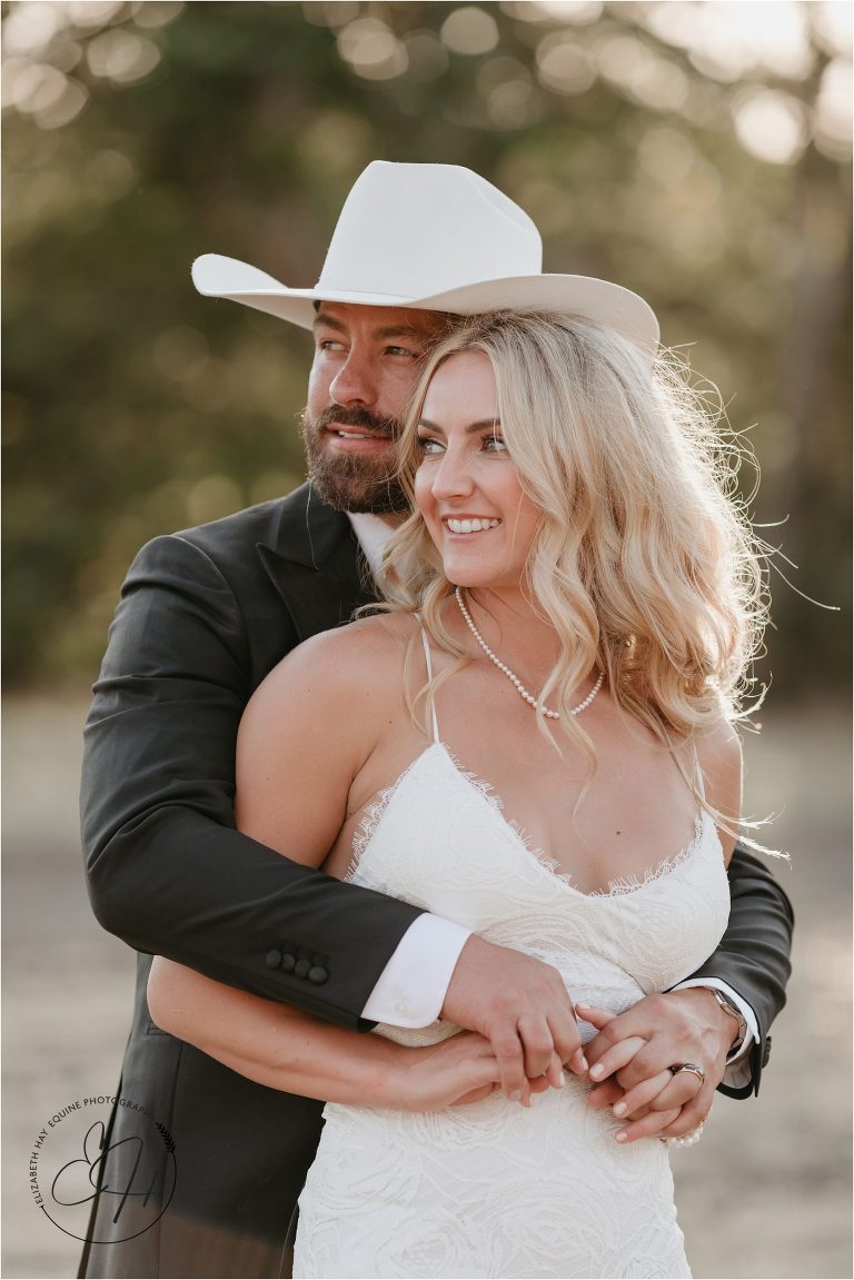 ranch bride and groom by Elizabeth Hay Photography