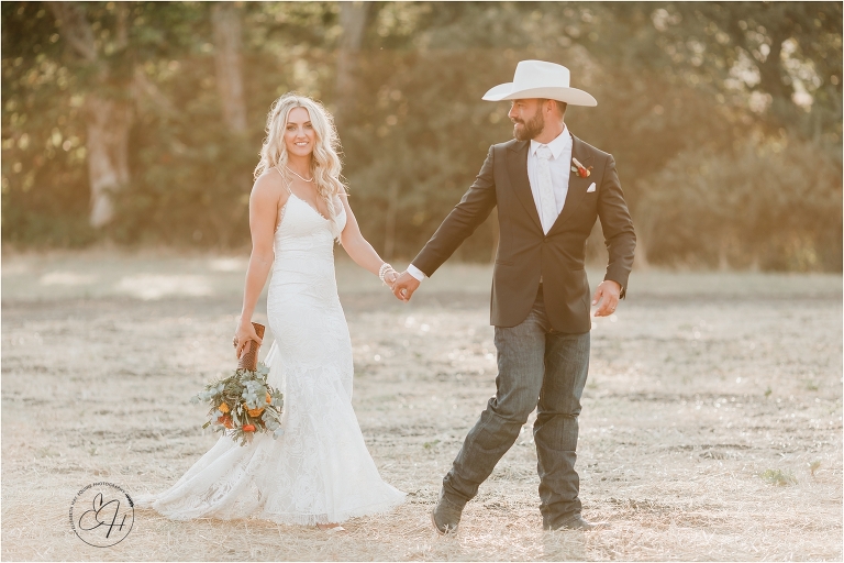ranch bride and groom by Elizabeth Hay Photography