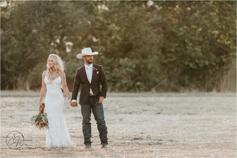 ranch bride and groom by Elizabeth Hay Photography