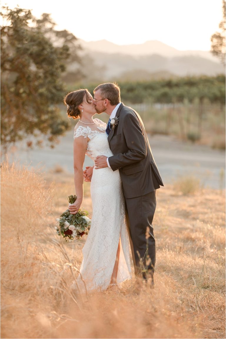 California Winery Wedding bride and groom by Elizabeth Hay Photography