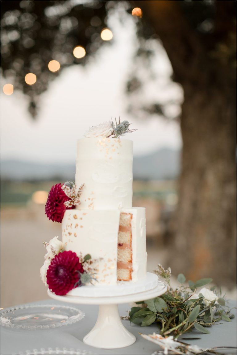 wedding cake at a California Winery wedding by Elizabeth Hay Photography