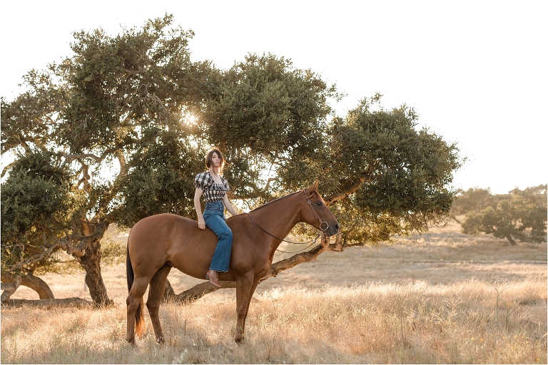 Milton Menasco woman and chestnut mare in open field wearing Celeris UK riding boots by California Equine Photographer Elizabeth Hay Photography