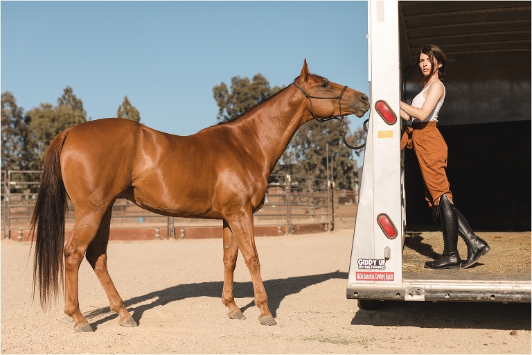 Milton Menasco x Celeris UK bespoke riding boot equestrian fashion shoot by Elizabeth Hay Photography with sorrel mare