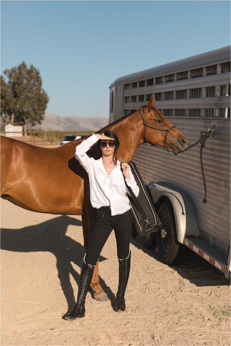 Milton Menasco x Celeris UK bespoke riding boot equestrian fashion shoot by Elizabeth Hay Photography with chestnut mare