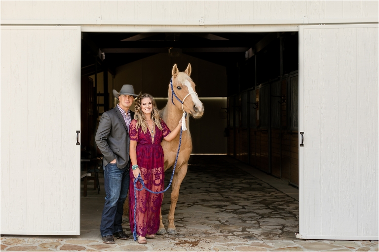 Western Engagement session in Nipomo California in a barn by Elizabeth Hay Photography. 