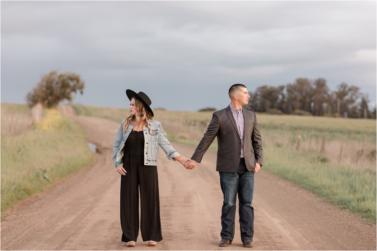 Western Engagement session dirt back road in Nipomo California by Elizabeth Hay Photography