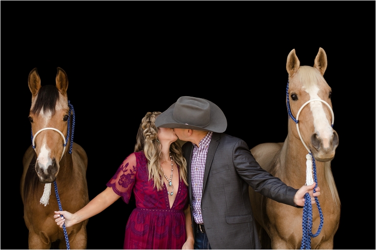 Western Engagement session in Nipomo California with horses by Elizabeth Hay Photography. 