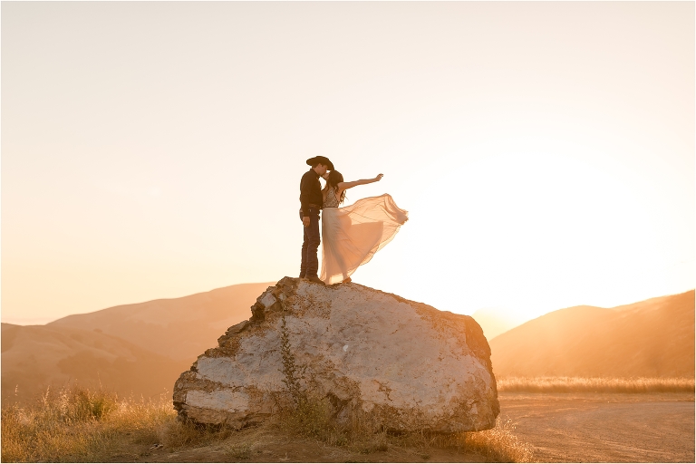 Western Engagement session on Highway 46 west by Elizabeth Hay Photography with Becky and Mo.