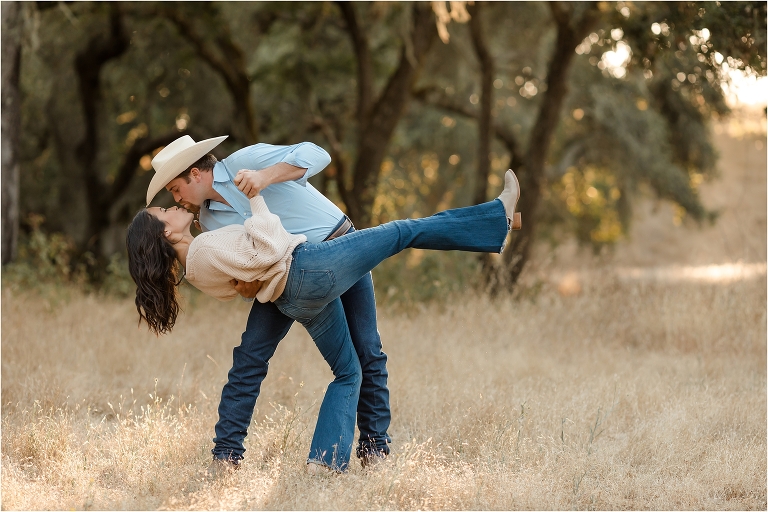 Paso Robles Engagement session at Epoch Estate Wines by Elizabeth Hay Photography with Becky and Mo dancing. 