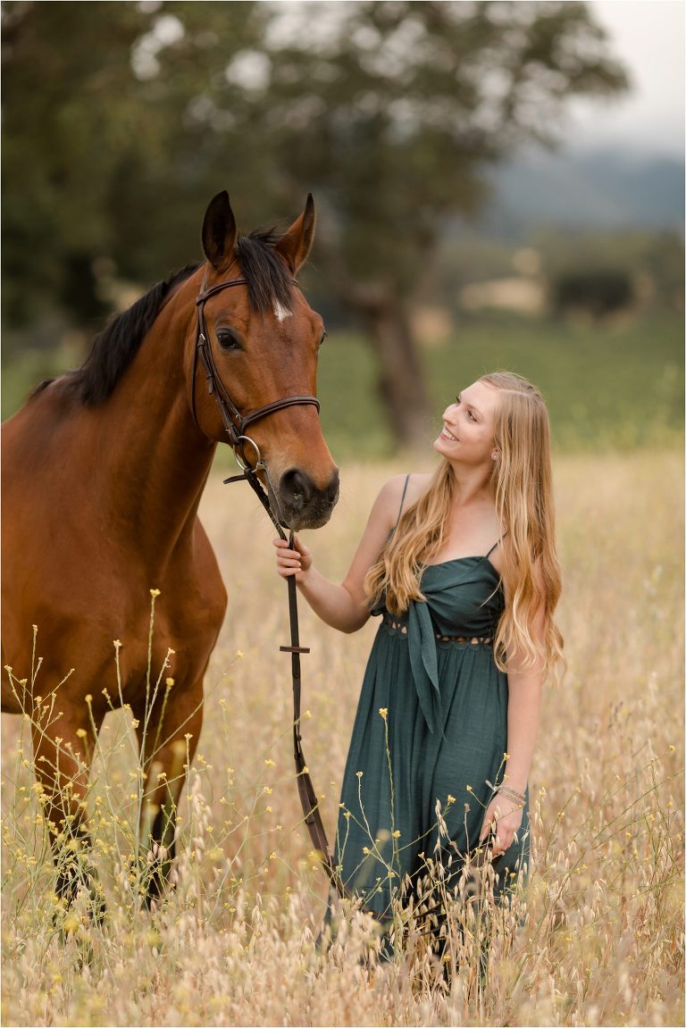 Cal Poly Equine Senior session with Jordan and horse in Santa Margarita California by California Equine Photographer Elizabeth Hay Photography.
