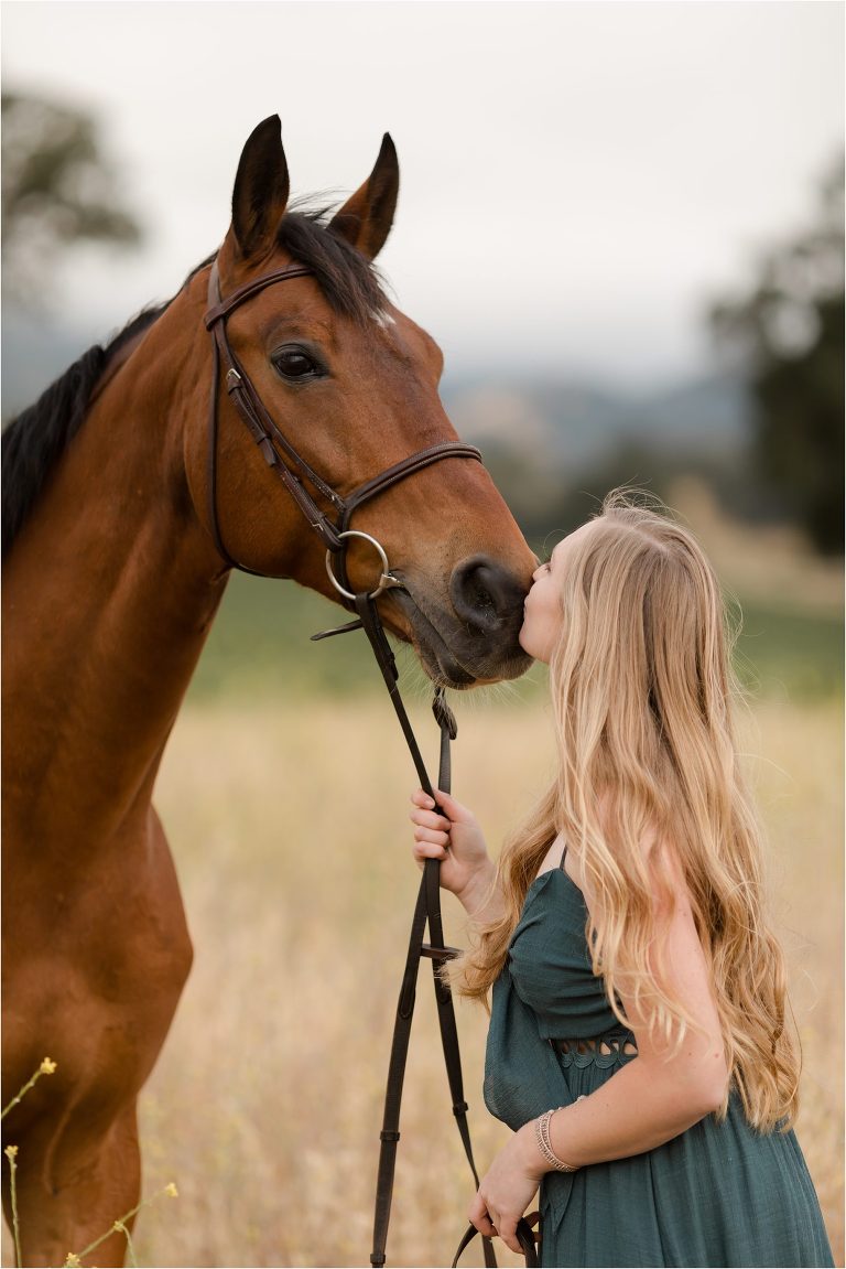 Cal Poly Equine Senior session with girl and her horse in Santa Margarita California by California Equine Photographer Elizabeth Hay Photography.