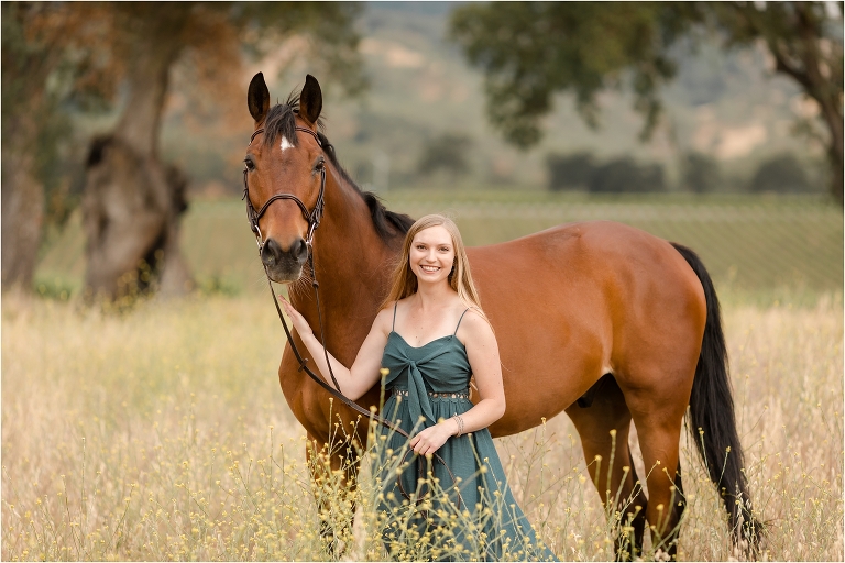 Cal Poly Equine Senior session with Jordan and her horse in Santa Margarita California by California Equine Photographer Elizabeth Hay Photography.