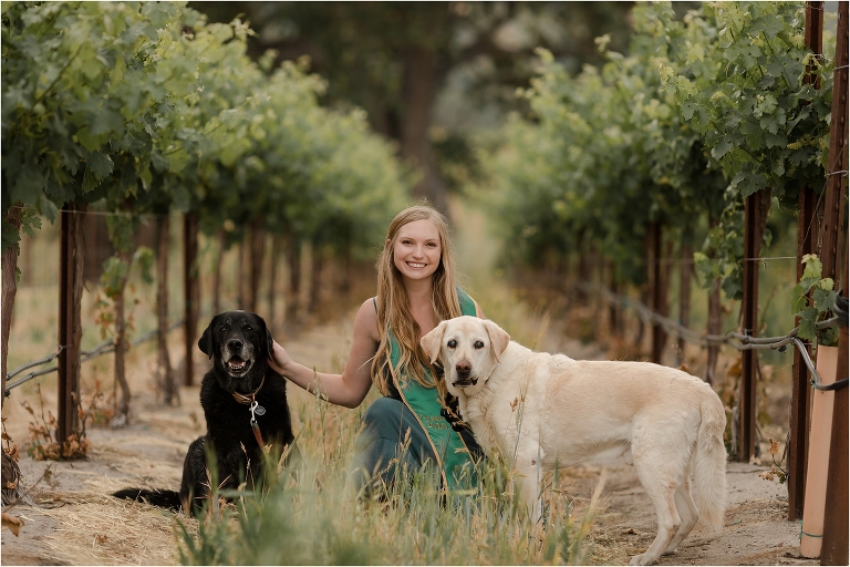 Cal Poly Equine Senior session with Jordan and her dogs at Oyster Ridge by California Equine Photographer Elizabeth Hay Photography.