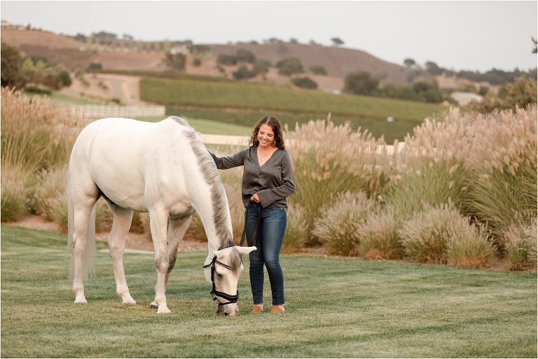 Santa Ynez Equine Photography session with graduating senior and her horse by California Equine Photographer Elizabeth Hay Photography.