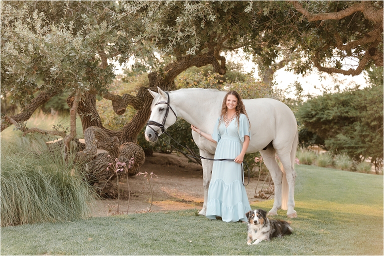 Santa Ynez Equine Photography session with Avery, horse and dog from Trinity Eventing by California Equine Photographer Elizabeth Hay Photography.
