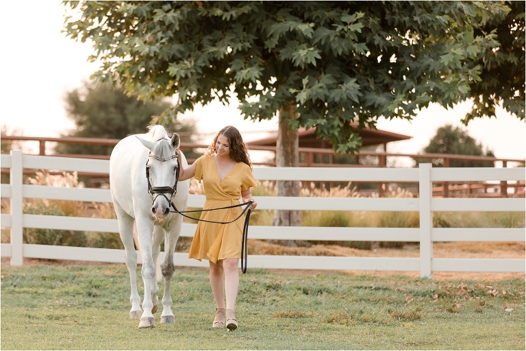 Santa Ynez Equine Photography session with Avery and grey horse by California Equine Photographer Elizabeth Hay Photography.
