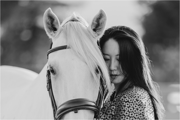 Woodside Equestrian Photo Session with woman and Lusitano gelding at the Horse Park at Woodside by California Equine Photographer, Elizabeth Hay Photography.
